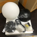 DecorBites™ Glass Ball Pendant Lights: Black 15/20cm LED Hanging Lamps for Kitchen Living Room