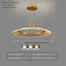 Modern gold & white mesh ring chandelier living room luxury lamp
