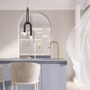 DecorBites™ Black Aluminum U-Shaped Tube Dimmable LED Chandelier for High Ceilings