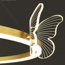 DecorBites™ Gold Butterfly LED Round Ceiling Chandelier for Living Room and Bedroom