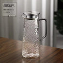 DecorBites™ Gray Amber Water Pitcher with Handle: Large-capacity Heat-resistant Tea Pot & Juice Jug