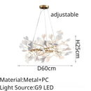 DecorBites™ Leaf Branch Ceramic Chandelier | Modern Golden Lighting Fixture for Living Room