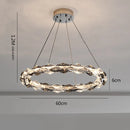 DecorBites™ Crystal Chandelier: Modern Luxury Duplex Staircase Ring Lamp