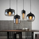 DecorBites™ Glass Wood Chandelier LED Pendant Light Fixture for Living Dining Bedroom