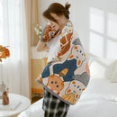 DecorBites™ Cotton Gauze Bath Towel - Large Cartoon Towel 70x140cm