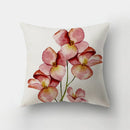 DecorBites™ Deer Animal Short Plush Pillowcase with Natural Leaves and Flowers
