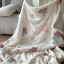 DecorBites™ Korean Cartoon Plush Blanket, Soft Nap Sofa Cover for Home Dormitory