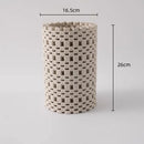 DecorBites™ Geometric Folding Ceramic Flower Vase Home Decor Handicrafts