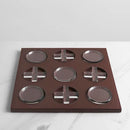 DecorBites™ Geometric Checkerboard Grid Leather Chess Transparent Chessboard Home Decor Figurines