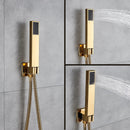 DecorBites™ Gold Digital Shower Set with 3-Functions LED Rainfall Head