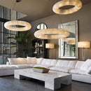 DecorBites™ Crystal Circle Chandelier Pendant Lamp for Modern Luxury Living Room Decor