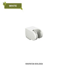 DecorBites™ Adjustable Shower Head Holder Wall Mount for Bathroom • White ABS Fixture Base