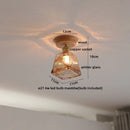 DecorBites™ Glass Wood LED Ceiling Light Modern Ceiling Lamp