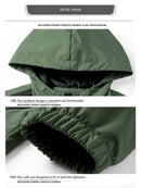 Men Windproof Jacket – Hooded Sportswear for Outdoor Autumn & Winter