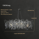 DecorBites™ Crystal Chrome Chandelier: Luxury Pendant Lamp for Living Rooms, Villas, and Restaurants