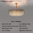 DecorBites™ Gold Crystal Chandelier for Living Room Luxury Lighting Fixture