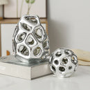 DecorBites™ Geometric Golden Hollow Abstract Sphere Sculpture Decor for Home