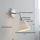 DecorBites™ Adjustable Arm LED Wall Light Fixture with Pull Chain Switch, White Glass