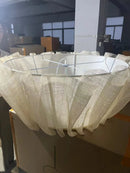 DecorBites™ Creamy White Fabric Pendant Light for Dining Room, Handmade Nordic Minimalism Design