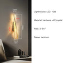 DecorBites™ Crystal LED Wall Sconce - Golden Bedroom Bathroom Living Room Mirror Decorluxury Wall Lamp