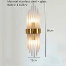 DecorBites™ Clear Crystal LED Wall Lamp Stainless Steel Sconces