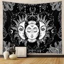 Bohemian black & white tree of life tapestry yoga mat bedroom decor