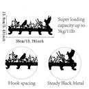 5 Hooks Coat Hanger Birds Decoration Wall Mounted Coat Rack Tree Coat Hook Rack Entryway Wall Coat Rack Hanger Metal Coat Hanger