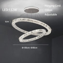 DecorBites™ Crystal LED Chandelier: Modern Luxury Chrome Steel & Clear K9 Crystal Lighting