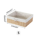 Breakfast Woven Storage Basket Picnic Basket Laundry Box Home Sundries Organizer Fruit Flower Storage Baskets Desktop Container