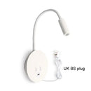 DecorBites™ Corded Gooseneck Wall Sconce with USB Port Switch and Cree LED Backlight