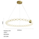 Modern gold led chandelier necklace lighting for dining room