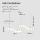Modern gold modern chandelier light fixture for living room