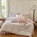 DecorBites™ Cotton Embroidered King Queen Bedding Set with High-Quality Duvet Cover Pillowcases