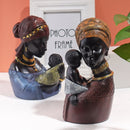 DecorBites™ African Mother Child Abstract Statue Resin Figurine Ethnic Style Interior Decor