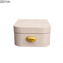 DecorBites™ Leather Jewelry Box: Stylish Dresser Table Decor & Storage Jar