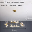 DecorBites™ Glass Ball LED Chandelier: Modern Nordic Style for Living, Dining, Kitchen, Study