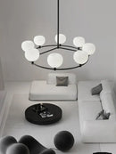 DecorBites™ Glass Lampshade Chandelier Copper Hanging Lights Dining Room Bedroom Decor