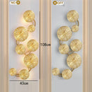 DecorBites™ Gold Flower Copper Frame Wall Sconce for Hotel Dining Room Lighting