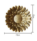 DecorBites™ Geometric Golden Metal Wall Hanging Round Ornaments - Room Decoration Accessories