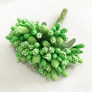 DecorBites™ Green Plant Flower Cherry Stamen Berries Bundle for DIY Decor and Gifts