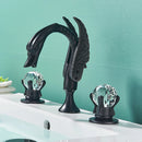 DecorBites™ Gold Swan Basin Faucet - Dual Crystal Handle Bathroom Mixer Tap - Cold/Hot Water