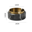 DecorBites™ Gold Plated Marble Texture Ashtray - Smoking Accessories Weed Tray