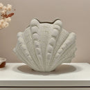 "DecorBites™ Ceramic Clam Shell Vase for Home Decor and Terrarium Arrangements"