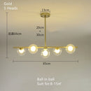 DecorBites™ Glass Ball Pendant Chandeliers LED Hanging Lights for Home Decor