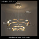 DecorBites™ Adara Luxury LED Chandelier: Modern Ring Light for Home Interior Decoration