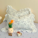 DecorBites™ Korean Princess Floral Ruffles Bedding Set: Single/Queen Duvet, Cover, & Pillowcases