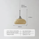 DecorBites™ Cream Glass Nordic LED Pendant Light for Home Decor and Lighting