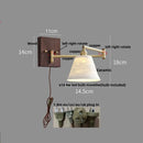 DecorBites™ Copper LED Wall Lights Ceramic Pull Chain Switch Modern Stair Light Fixtures