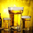 DecorBites™ Large Glass Beer Mug | Creative Transparent Glass Cup | Home Decor Gift