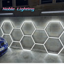 DecorBites™ Geometric LED Lights for Exhibition Car Detailing Garage Workshop - Polygonal Snowflake Theme
